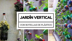 jardin vertical casero con botellas